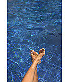   Water, Relaxing, Relaxation, Vacation, Feet, Swimming Pool