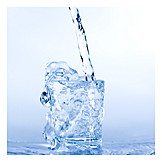   Wasser, Glas, Eingießen, Wasserglas
