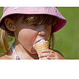   Child, Girl, Icecream, Ice cream cone
