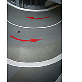   Arrow, Curve, Parking garage