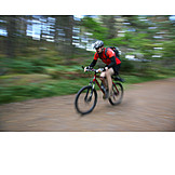   Bewegung & geschwindigkeit, Mountainbike, Radfahren