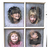   Child, Girl, Curiosity & Expectation, Winter, Window, Advent
