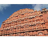   Jaipur, Hawa mahal, Sandsteingebäude