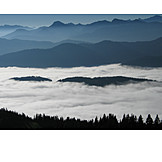   Mountain range, Mountain chain, Fog
