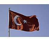   Flagge, Türkei, Mondstern