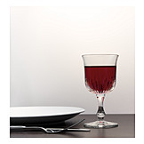   Rotwein, Rotweinglas, Tischgedeck