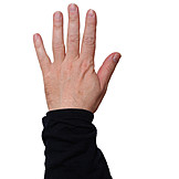   Hand sign, Counting, 5