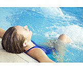   Woman, Wellness & relax, Bathing, Hot tub