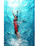   Water Sport, Diving, Swimmer