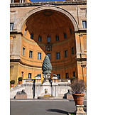   Rom, Cortile della pigna, Vatikanische museen