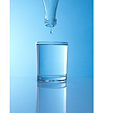   Wasserglas, Wasserflasche