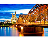   Köln, Kölner dom, Hohenzollernbrücke