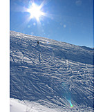   Sonne, Skifahrer, Skipiste