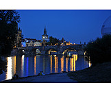   Flussufer, Prag, Karlsbrücke