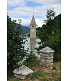  Kirchturm, Reschensee