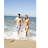   Love couple, Bathing, Beach holiday