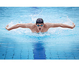   Sport & fitness, Schwimmen, Schwimmer, Schwimmsport, Butterfly