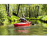   Man, Paddling, Spree river, Kayak