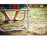   Summer, Sitting, Barefoot, Deck chair, Summer holidays