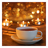   Comfortable, Tea cup, Candlelight