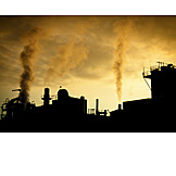   Industrie, Industriegebäude, Luftverschmutzung, Industrieabgase