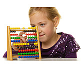   Calculating, Abacus, Schoolgirl