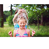   Girl, Refreshment, Fun & Happiness, Cooling, Summer, Water Fight