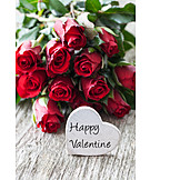   Valentine, Love Message, Rose Bouquet