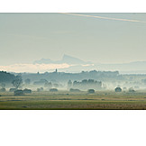   Dämmerung, Landschaft, Nebel, Bayern, Berchtesgadener Land