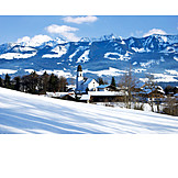   Dorf, Winter, Ofterschwang