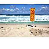   Danger & Risk, Warning Sign, Australia, No Swimming