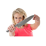   Frau, Gefahr & Risiko, Messer