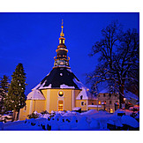   Winter, Kirche, Seiffen