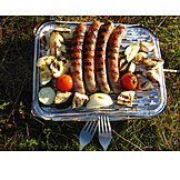   Barbeque, Grilled sausage, Disposable grill