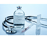   Gesundheitswesen & Medizin, Stethoskop, Serum, Injektionsspritze