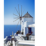   Windmühle, Santorini, Griechenland