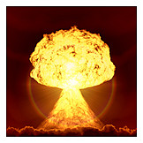   Radio active, Atomic bomb, Atomic cloud