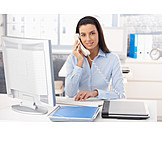   Young Woman, Business Woman, Office & Workplace, On The Phone
