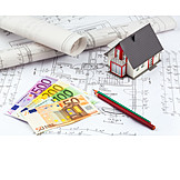   Hausbau, Bauplan, Bausparvertrag, Baufinanzierung