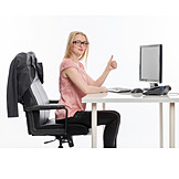   Young Woman, Office & Workplace, Desk, Super