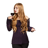   Junge Frau, Genuss & Konsum, Wein, Weinverkostung