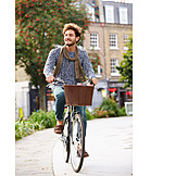   Young Man, Bicycle, Ecologically, Cyclists