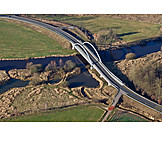   Aerial View, Road, Car Bridge