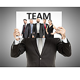  Team, Geschäftsleute, Angestellte, Unternehmen, Mitarbeiter
