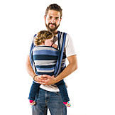   Toddler, Father, Security & Protection, Baby Sling