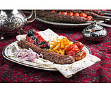  Türkische küche, Lammfleisch, Adana kebap