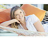   Woman, Smiling, Relaxation & Recreation, Relaxed
