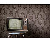   Fernsehen, Retro, Fernseher, Sendeempfang