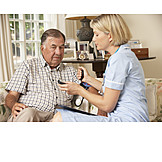   Senior, Care & Charity, Old Nurse, Blood Pressure