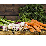   Carrots, Spring onion, Vegetable harvest